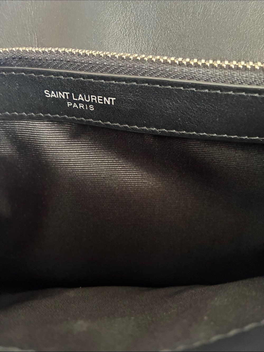 Saint Laurent Black Quilted Leather Shoulder Bag with Silver YSL - Picture 6 of 11